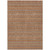 10' X 14' Orange And Taupe Striped Washable Indoor Outdoor Area Rug