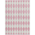 9' X 12' Pink And Ivory Geometric Washable Indoor Outdoor Area Rug