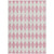 9' X 12' Pink And Ivory Geometric Washable Indoor Outdoor Area Rug