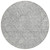 8' Gray And Ivory Round Floral Washable Indoor Outdoor Area Rug - 608219038076