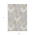 9' X 12' Ivory Beige And Tan Ogee Washable Indoor Outdoor Area Rug