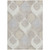 9' X 12' Ivory Beige And Tan Ogee Washable Indoor Outdoor Area Rug