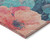 8' X 10' Salmon And Teal Blue Floral Washable Indoor Outdoor Area Rug
