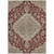 8' X 10' Red Beige And Brown Oriental Washable Indoor Outdoor Area Rug