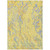 10' X 14' Yellow Purple And Green Abstract Washable Indoor Outdoor Area Rug