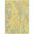 10' X 14' Yellow Purple And Green Abstract Washable Indoor Outdoor Area Rug