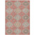 9' X 12' Salmon And Beige Floral Washable Indoor Outdoor Area Rug