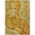 8' X 10' Terra Cotta Brown And Gold Floral Medallion Washable Indoor Outdoor Area Rug