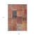9' X 12' Red Orange And Blue Patchwork Washable Indoor Outdoor Area Rug