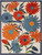12' X 15' Ivory Blue And Orange Floral Indoor Outdoor Area Rug