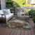 8' X 10' Brown Abstract Washable Non Skid Indoor Outdoor Area Rug Transitional Style - Brown Color