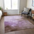 9' X 12' Lavender Brown And Ivory Abstract Washable Indoor Outdoor Area Rug