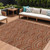 9' X 12' Orange Gold And Ivory Geometric Washable Indoor Outdoor Area Rug
