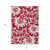 8' X 10' Burgundy and White Floral Washable Non Skid Indoor Outdoor Area Rug