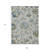 9' X 12' Taupe Navy Blue And Denim Blue Floral Washable Indoor Outdoor Area Rug