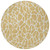 8' Gold And Ivory Round Geometric Washable Indoor Outdoor Area Rug Transitional Style - Gold, Ivory Color