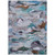 10' X 14' Blue Gray And Brown Abstract Washable Indoor Outdoor Area Rug