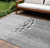 9' X 12' Gray Silver And Charcoal Nautical Washable Indoor Outdoor Area Rug