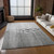 9' X 12' Gray Silver And Charcoal Nautical Washable Indoor Outdoor Area Rug
