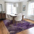 9' X 12' Purple Abstract Washable Non Skid Indoor Outdoor Area Rug Transitional Style - Purple Color