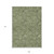 9' X 12' Olive Green And Light Green Floral Washable Indoor Outdoor Area Rug