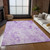 8' X 10' Lavender And Purple Floral Washable Indoor Outdoor Area Rug