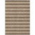 8' X 10' Coffee Striped Washable Non Skid Indoor Outdoor Area Rug