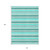 10' X 14' Turquoise Striped Washable Indoor Outdoor Area Rug