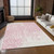 9' X 12' Pink And Ivory Medallion Washable Indoor Outdoor Area Rug