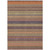 9' X 12' Orange Striped Washable Non Skid Indoor Outdoor Area Rug