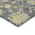 8' Gray Ivory And Green Round Floral Washable Indoor Outdoor Area Rug