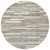 8' Taupe Gray And Ivory Round Striped Washable Indoor Outdoor Area Rug