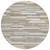 8' Taupe Gray And Ivory Round Striped Washable Indoor Outdoor Area Rug