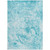 9' X 12' Teal Abstract Washable Non Skid Indoor Outdoor Area Rug Transitional Style - Teal Blue Color