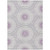 8' X 10' Lilac Purple And Ivory Floral Medallion Washable Indoor Outdoor Area Rug