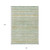 8' X 10' Mint Green Striped Washable Indoor Outdoor Area Rug