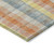 10' X 14' Peach Ivory And Orange Plaid Washable Indoor Outdoor Area Rug