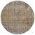 8' Brown And Ivory Round Abstract Washable Indoor Outdoor Area Rug