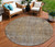 8' Brown And Ivory Round Abstract Washable Indoor Outdoor Area Rug - Brown, Ivory