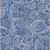 9' X 12' Navy Blue And Denim Blue Paisley Washable Indoor Outdoor Area Rug