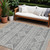 8' X 10' Gray And Ivory Southwestern Washable Indoor Outdoor Area Rug