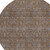 8' Chocolate And Gray Round Floral Washable Indoor Outdoor Area Rug