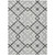 8' X 10' Gray Charcoal And Ivory Geometric Washable Indoor Outdoor Area Rug
