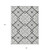 8' X 10' Gray Charcoal And Ivory Geometric Washable Indoor Outdoor Area Rug