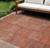 9' X 12' Salmon Copper And Gray Patchwork Washable Indoor Outdoor Area Rug