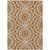 9' X 12' Orange Copper And Beige Floral Medallion Washable Indoor Outdoor Area Rug