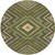 8' Olive Green Gray And Ivory Round Tribal Washable Indoor Outdoor Area Rug