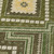 8' Olive Green Gray And Ivory Round Tribal Washable Indoor Outdoor Area Rug