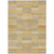 10' X 14' Wheat Beige And Gold Striped Washable Indoor Outdoor Area Rug