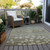 9' X 12' Khaki And Gray Floral Washable Indoor Outdoor Area Rug